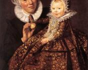 弗朗斯哈尔斯 - Catharina Hooft with her Nurse